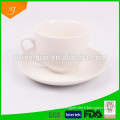 ceramic coffee cup with saucer, porcelain cup and saucer, white cup and saucer